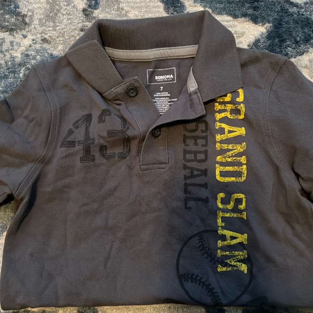 Baseball polo shirt